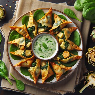 Image of Spinach Artichoke Wontons