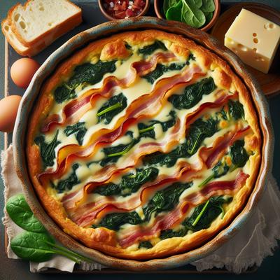 Image of Spinach Bacon and Cheese Strata