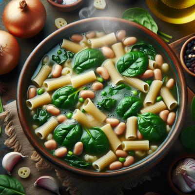 Image of Spinach Bean Pasta Soup
