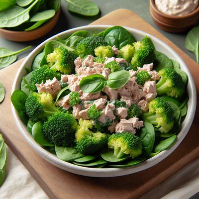 Image of Spinach Broccoli and Tuna Salad