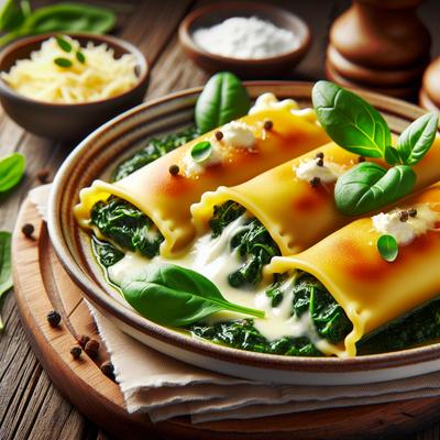 Image of Spinach Cheese Manicotti Meatless