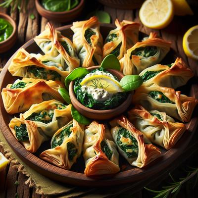 Image of Spinach Cheese Phyllo Appetizers