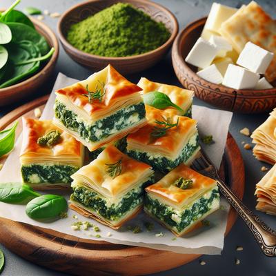 Image of Spinach Cheese Phyllo Squares