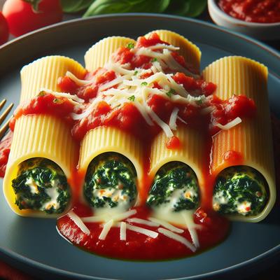 Image of Spinach Cheese Stuffed Manicotti