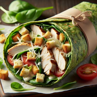 Image of Spinach Chicken Caesar Wrap