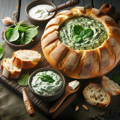 Image of Spinach Dip in Cob Loaf