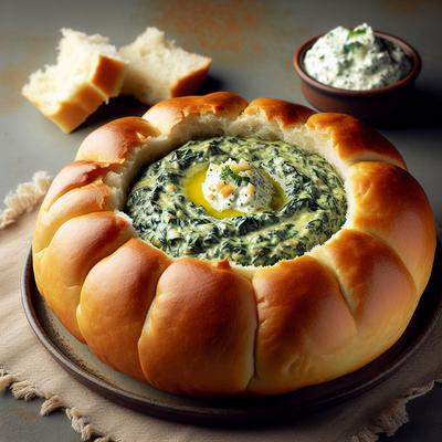 Image of Spinach Dip in Hawaiian Bread