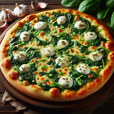 Image of Spinach Dip Mozzarella Pizza