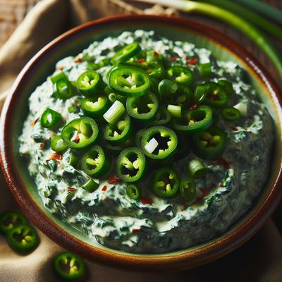 Image of Spinach Dip with Green Onions and Green Chiles