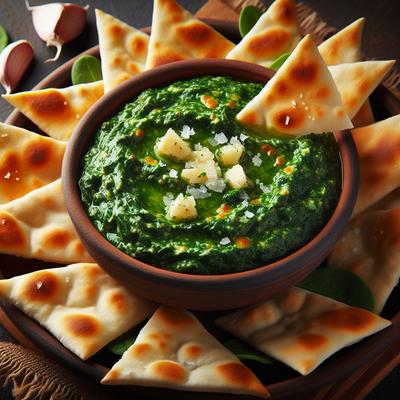 Image of Spinach Dip with Pita Crisps