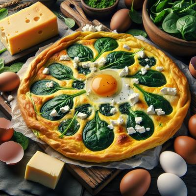 Image of Spinach Feta Baked Omelette