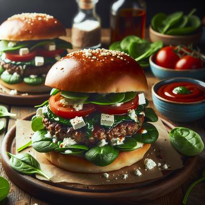 Image of Spinach Feta Burgers