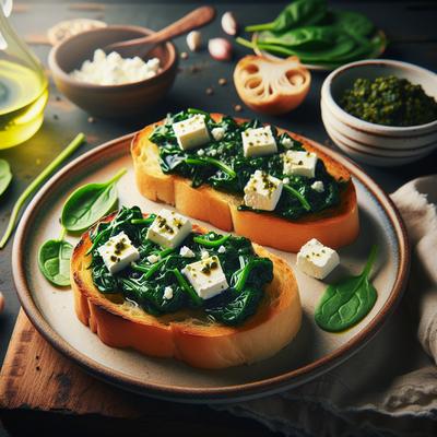 Image of Spinach Feta Crostini