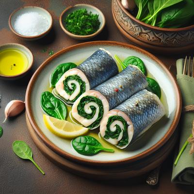 Image of Spinach Filled Fish Rolls