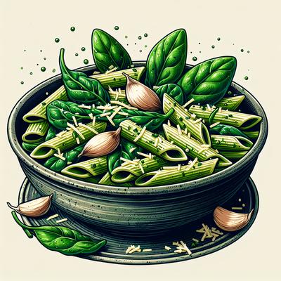 Image of Spinach Garlic Penna Pasta