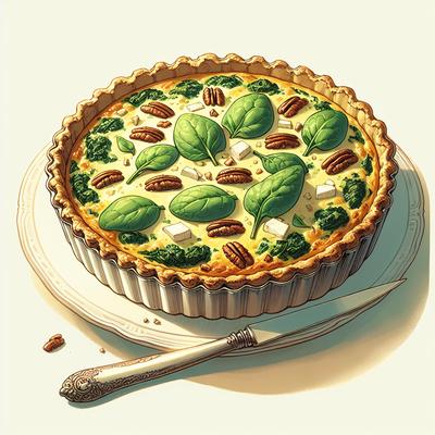 Image of Spinach Gouda Pecan Quiche