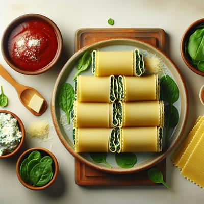 Image of Spinach Lasagna Roll Ups