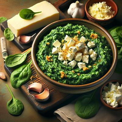 Image of Spinach Mash with Garlic and Fetta
