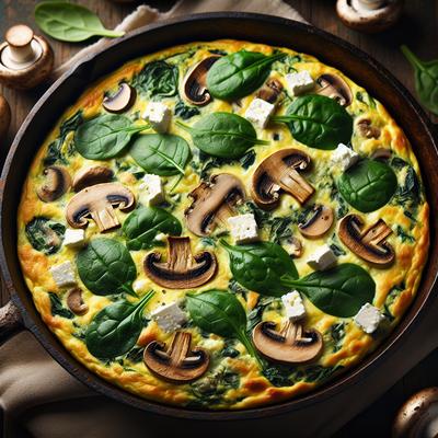 Image of Spinach Mushroom and Feta Frittata