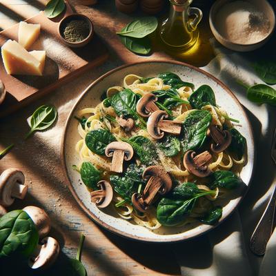 Image of Spinach Mushroom Pasta