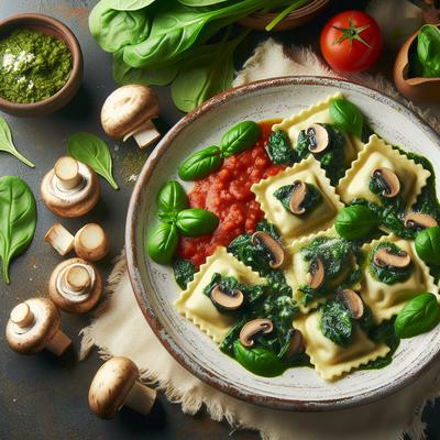 Image of Spinach Mushroom Ravioli