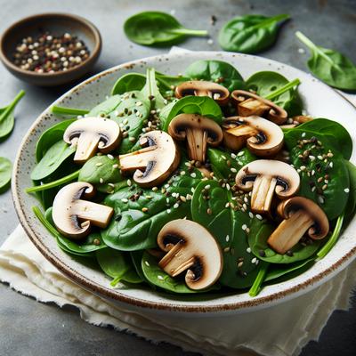 Image of Spinach Mushroom Salad