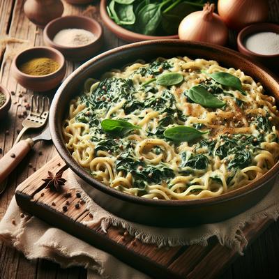 Image of Spinach Noodle Kugel Dairy