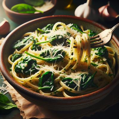 Image of Spinach Parmesan Linguine