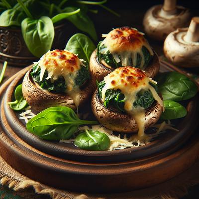 Image of Spinach Parmesan Stuffed Mushrooms
