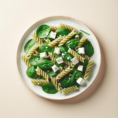 Image of Spinach Pasta Salad with Feta