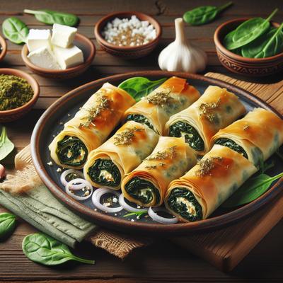 Image of Spinach Phyllo Roll Ups