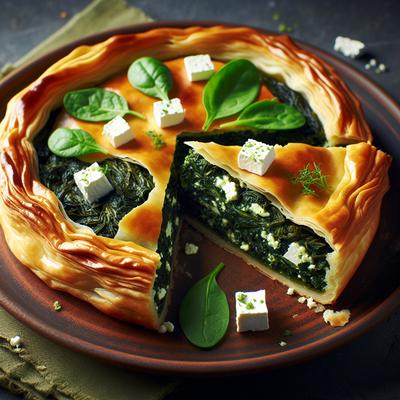 Image of Spinach Pie in Puff Pastry Spanakopita