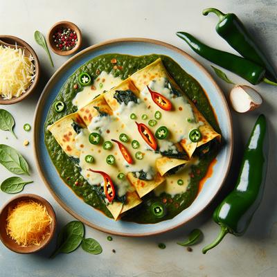 Image of Spinach Poblano Enchiladas