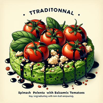 Image of Spinach Polenta with Balsamic Tomatoes