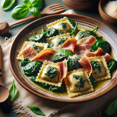 Image of Spinach Prosciutto Ravioli