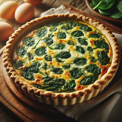 Image of Spinach Quiche Crustless Sophisticated Grown Up