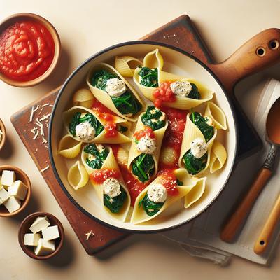 Image of Spinach Ricotta and Tofu Optional Stuffed Shells Oamc