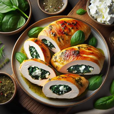 Image of Spinach Ricotta Stuffed Chicken Breasts