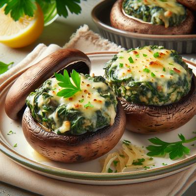 Image of Spinach Rockefeller Stuffed Portabellas
