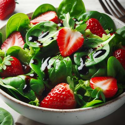 Image of Spinach Romaine and Strawberries with Balsamic Vinaigrette