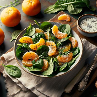 Image of Spinach Romaine Salad with Poppy Seed Dressing Mandarin or