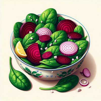 Image of Spinach Salad with Beets