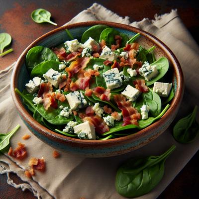 Image of Spinach Salad with Blue Cheese and Bacon