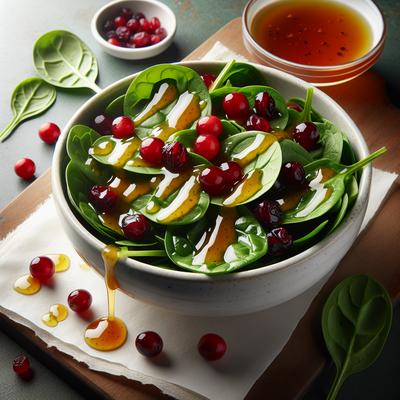 Image of Spinach Salad with Cranberry and Maple Vinaigrette