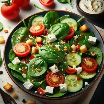 Image of Spinach Salad with Dressing