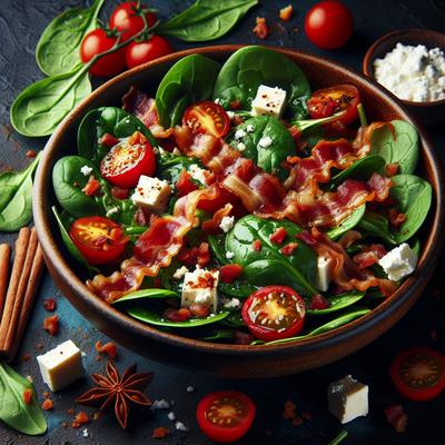 Image of Spinach Salad with Festive Yumminess
