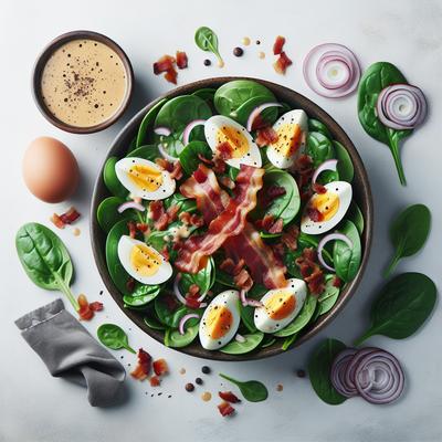 Image of Spinach Salad with Hot Bacon Dressing