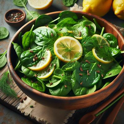 Image of Spinach Salad with Lemon and Dill