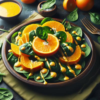 Image of Spinach Salad with Oranges Dressing