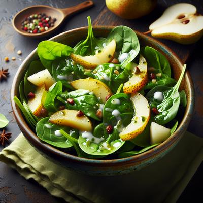 Image of Spinach Salad with Pear Dressing